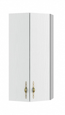 Шкаф высокий торцевой 400 левый"Лорен" (МДФ) (Белый) /DSV/Gr/ВПТ400L - 1