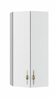 Шкаф высокий торцевой 400 правый"Лорен" (МДФ) (Белый) /DSV/Gr/ВПТ400R - 1