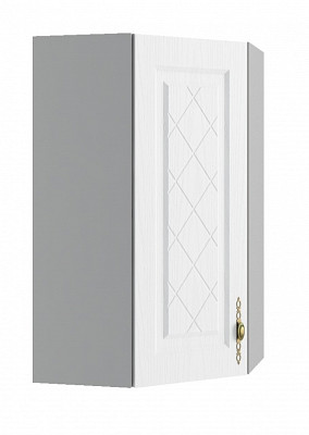 Шкаф высокий угловой 550"Лорен" (МДФ) (Белый) /DSV/Gr/ВПУ550 - 1