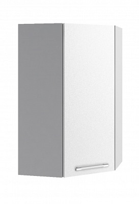 Шкаф высокий угловой 550"Лакрима" (МДФ металлик) (Белый) /DSV/Olv/ВПУ550 - 1