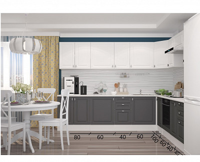 Тумба 40 (3ящ.) без столеш."Форд" (МДФ ) (Графит Софт) /Gnt/Ev/М21 - 3