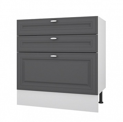 Тумба 80 (3ящ.) без столеш."Форд" (МДФ ) (Графит Софт) /Gnt/Ev/М23 - 1