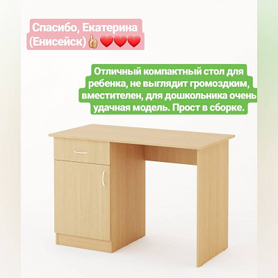 Стол письменный с тумбой "Ричи" (Орех) EsandwichCП-01 - 2