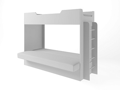 Кровать двухъярусная с диваном "Ричи" (Венге/Бел.дуб/Велюр Рим №1) EsandwichK-11 - 2