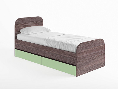 Ящик для кровати 800 "Лаворо" (Анкор тёмный/Мята) D_Isl - 3