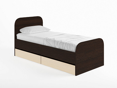 Кровать 800 "Лаворо" (Венге/Венге) D_Isl - 3