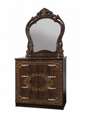 Комод quatro+Зеркало decore "Клео" (МДФ) (Караваджо глянец/Патина/Шелкография/Лак) UgPt - 3