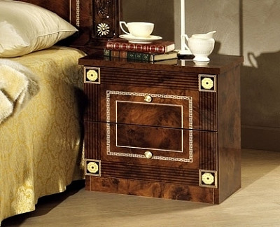 Спальный гарнитур 6 предм. L "Севилья" (МДФ) (Орех глянец/Шелкография) Dm/Rm - 2