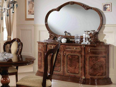 Зеркало  L "Виктория" (МДФ) (Орех глянец) Dm/Rz - 2