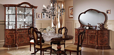 Зеркало  L "Виктория" (МДФ) (Орех глянец) Dm/Rz - 3