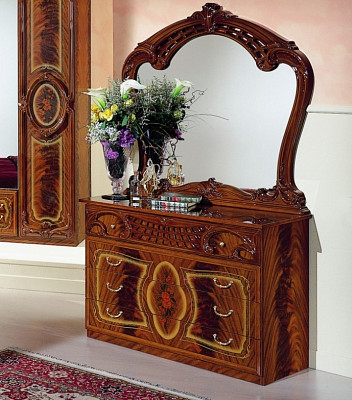 Спальный гарнитур 6 предм. "Виктория" (МДФ) (Орех глянец/Шелкография) Dm/Rz - 3