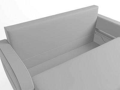 Диван Диего (мех.тик-так/Рогожка Alba Ash (AT)/Экокожа Marvel Black (AT)/Рогожка Alba Ash (AT)/МДФ Венге - 4