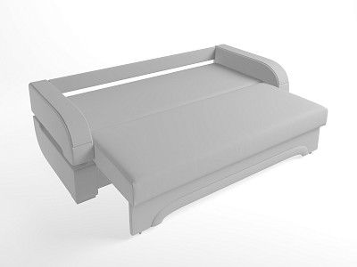 Диван-еврокнижка Диего (Рогожка Alba Grafit (AT)/Иск.кожа Mercury Black 620 (AT)/Рогожка Alba Grafit (AT)/МДФ Венге - 3