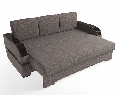 Диван-еврокнижка Диего (Рогожка Savana Latte (AT)/Рогожка Savana Latte (AT)/МДФ Венге - 2