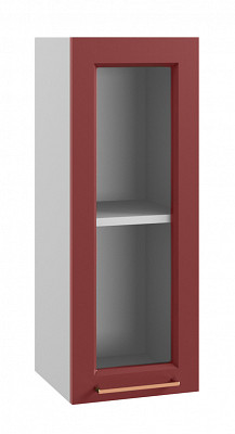 Шкаф высокий 300 "Йорк" (МДФ) (Red/Стекло) /DSV/Kv/ВПС300 - 1