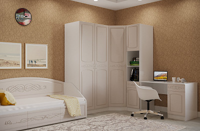 Кровать 800 plus "Париж" (МДФ) (Жемчуг) EsandwichИЦВ-КР3Я - 3