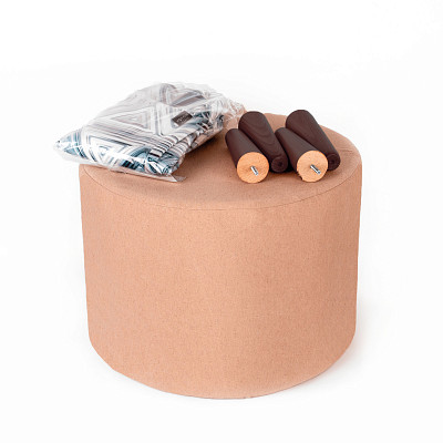 Банкетка круглая "Эмбер" (MARO VITRAGE/Венге) -Arb/Сп - 3