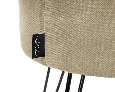 Банкетка ferro "Эмбер" (AMIGO BEIGE/Металл черный) -Arb/Мт - 3