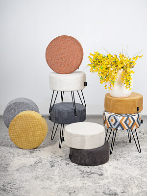 Банкетка ferro "Эмбер" (ESCADA OCHRE/Металл черный) -Arb/Мт - 4