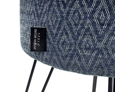 Банкетка ferro "Эмбер" (ZOOM RHOMBUS DENIM/Металл черный) -Arb/Мт - 3
