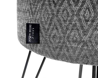 Банкетка ferro "Эмбер" (ZOOM RHOMBUS GREY/Металл черный) -Arb/Мт - 3