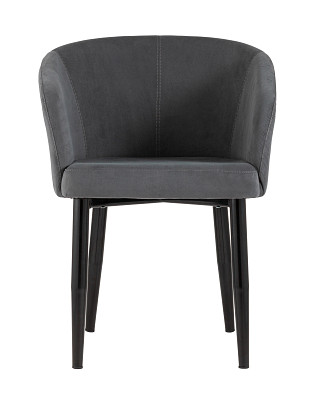 Стул "Стэн" (Велюр Темно-серый/Металл Черный)/SG/Rlf - 2
