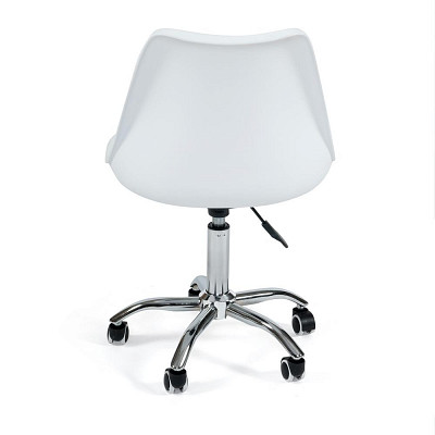 Кресло "Мидл" (Пластик Белый/Экокожа Белая/Хром) Tch/13195 - 3