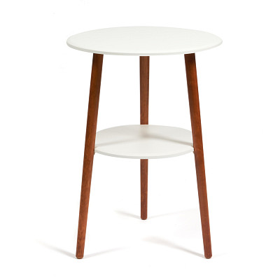 Подставка для цветов "Floriste" (МДФ Белый/Дерево цвет Орех) Tch/14398 - 1