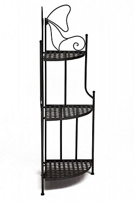 Стеллаж угловой №3 "Твист" (Металл Черный) Tch/10657 - 2