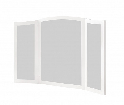 Зеркало трельяж 100*70 "Лейла" (Белый матовый) (МДФ/Патина/Лак) UgMh - 3