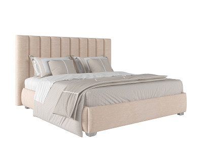 Кровать 200 мягк. Vitorio (Велюр Opera Bone (AT) - 1