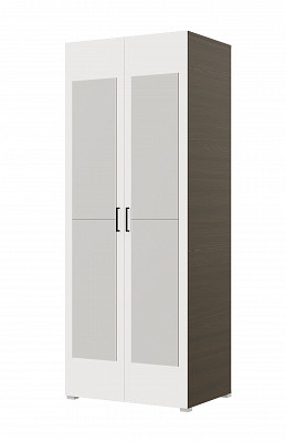 Шкаф 2х дверн. 1,0 "Balance" (Венге/Белый/Зеркало) /Gnt - 1