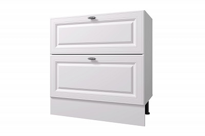 Тумба 80 (2ящ.) без столеш. "Форд" (МДФ) (Белый Софт) /Gnt/Ev/М30 - 1