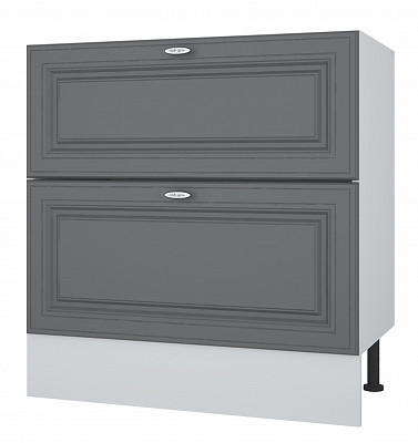 Тумба 80 (2ящ.) без столеш. "Форд" (МДФ) (Графит Софт) /Gnt/Ev/М30 - 1