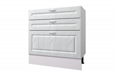 Тумба 80 (3ящ.) со столеш. "Диана" (МДФ) (Арктик) /Gnt/Pr/М23ст - 1