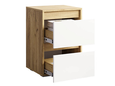 Тумба "Пьер" (Крафт/Белый глянец) /BTS/Слф/ТБ-22 - 2