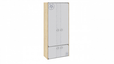 Шкаф 2х дверн. 0,9 "Irving" (Бунратти/Белый с рисунком) Tr-Мгп - 1