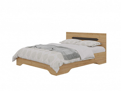 Кровать 1400 "Сеул" (Венге/Крафт золотой) /Gnt/Вг - 1