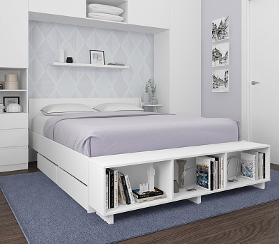 Тумба к изножью кровати "Depo apart" (Белый) D - 2