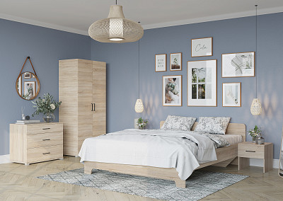 Шкаф 2-х дв. 0,8/1,83 "Сандро" (Сонома) /Gnt/Vr - 4