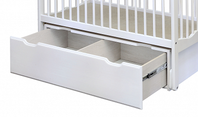 Кровать детская с маятником "Бетти" (Массив дерева) (Цвет Снег)/Эл - 2