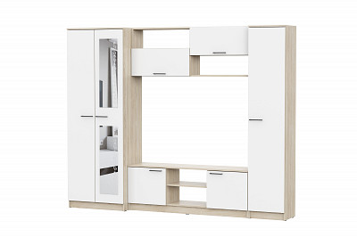 Гостиная 2,1 "Ромбус" (Сонома/Белый) SV/NNM3 - 2