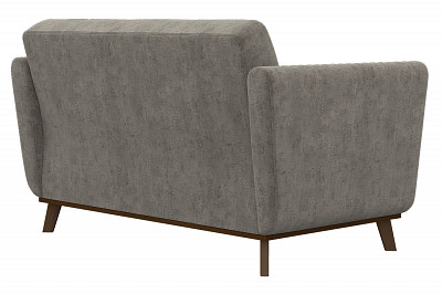 Диван 2х-местн. "Лима"(Велюр Fresca stone/Дерево цвет Орех)/Эл - 4