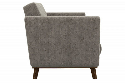 Диван 3х-местн. "Лима"(Велюр Fresca stone/Дерево цвет Орех)/Эл - 3