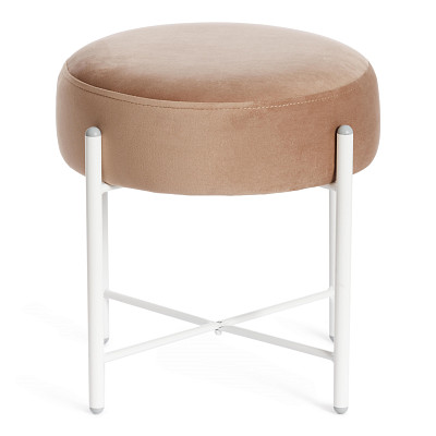 Банкетка "Фьюжн"(Велюр Бежевый/Металл Белый) Tch/19242 - 2