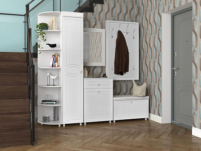 Вешало 0,6 "Леон"(МДФ)(Белое дерево)/Vs/МН-2 - 3