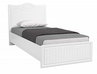 Кровать 900 "Леон"(МДФ)(Белый/Белое дерево)/Vs/МН-10 - 3