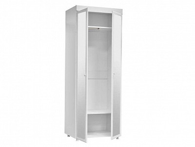 Шкаф 2х дверн. (410) "Леон"(МДФ)(Белый/Белое дерево/Зеркало)/Vs/МН-43 - 3