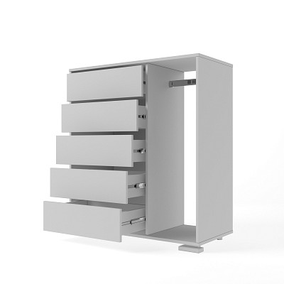 Комод-шкаф лев. "Лаворо" (Белый/Лимонный) D_Np - 2