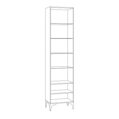 Витрина 0,55 "Мелисса"(МДФ)(Белая шагрень/Стекло)/Mb/Vl_13.218 - 2